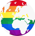 Globe terrestre rainbow