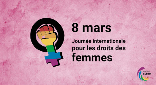 Visuel du 8 mars de la Fédération LGBTI+